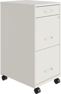 Pemberly Row 3 Drawers 29.52" Vertical White Metal Filing Cabinet Lockable by PEMBERLYROW
