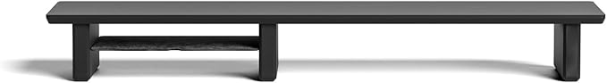 Raico Desk Cockpit Shelf Monitor Stand System Dual Screen Setup Wood Large Desk by RAICO