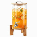 Beverage Dispenser,2.1 Gallon Glass Drink Dispenser with Stand,Glass water dispenser with Spigot, Large Drink Dispensers for Parties,Water Dispensers for Bar,Wedding,Restaurants 8L
