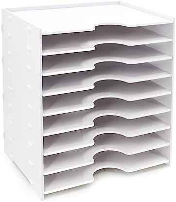 SONGWAY File Organizer for Desk - 9 Tier Wide Document Holder, Letter