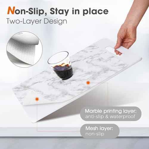Beautysaid Shelf and Drawer Liner for Kitchen Cabinet Non Adhesive Non Slip