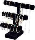 ByKen T Bar Bracelet Display Stand,Necklace Organizer Holder (Black)