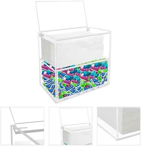 Dryer Sheet Holder Box Acrylic Laundry Sheets Container Storage Dispenser