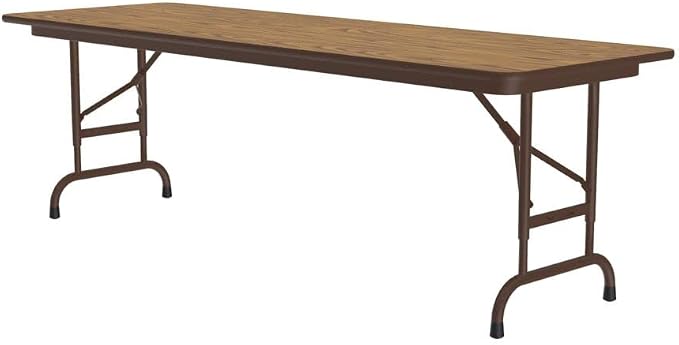 Correll Heavy Duty Adjustable Height Utility Folding Table, Melamine Top by Correll