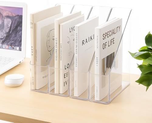 Acrylic Magazine Holder, 2PCS File Magazine & Book Storage Rack for
