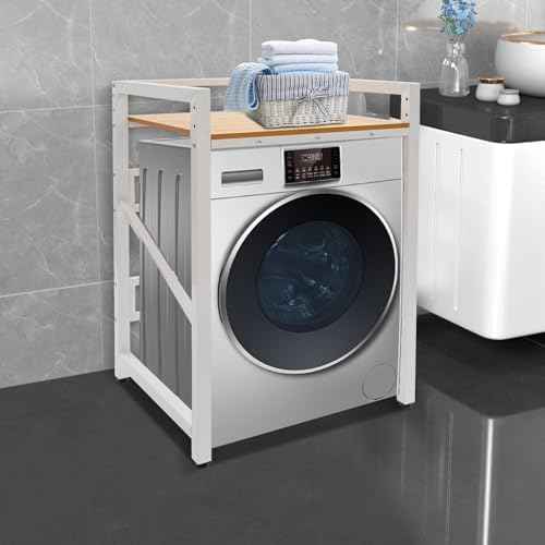 Washer Dryer Stacking Rack Stand, Heavy Duty Washing Machine Shelf with Adjustable Design, 660 Lbs Load Capacity Space Saving Organizer for Laundry Rooms Bathrooms & Kitchens