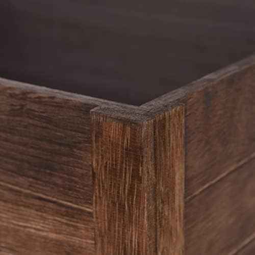 Farmhouse Antique Black Wooden Crate for storage,Rustic Decorative Boxes,Set Of 3 Nesting Wooden Storage Crates For display,Handmade Natural Solid Wood Box (Rustic Black)
