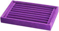 Valyria Velvet 7 Slots Ring Earrings Trays Showcase Display Jewelry Organizer (Purple)