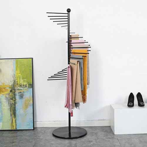 Scarf Rack Freestanding Metal Scarf Display Stand Spiral Hijab Organizer
