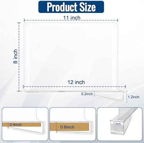 BAUMFEUER 12 Pack Clear Acrylic Shelf Dividers for Closet Shelf