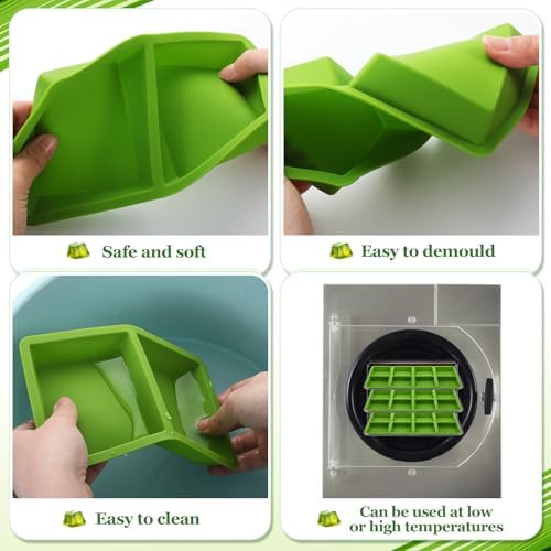 8 Pcs Silicone Tray Dividers Compatible with Harvest Right Freeze Dryer Medium Trays Silicone Food Molds Compatible with Harvest Right Freeze Dryer Accessories Green Food Freezer Tray