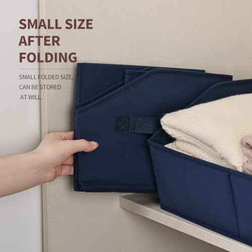 Homsorout Closet Baskets for Shelves Trapezoid - Decorative Storage