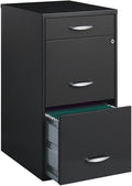 Scranton & Co 3-Drawer Contemporary Metal Filing Cabinet in Charcoal by Unknown