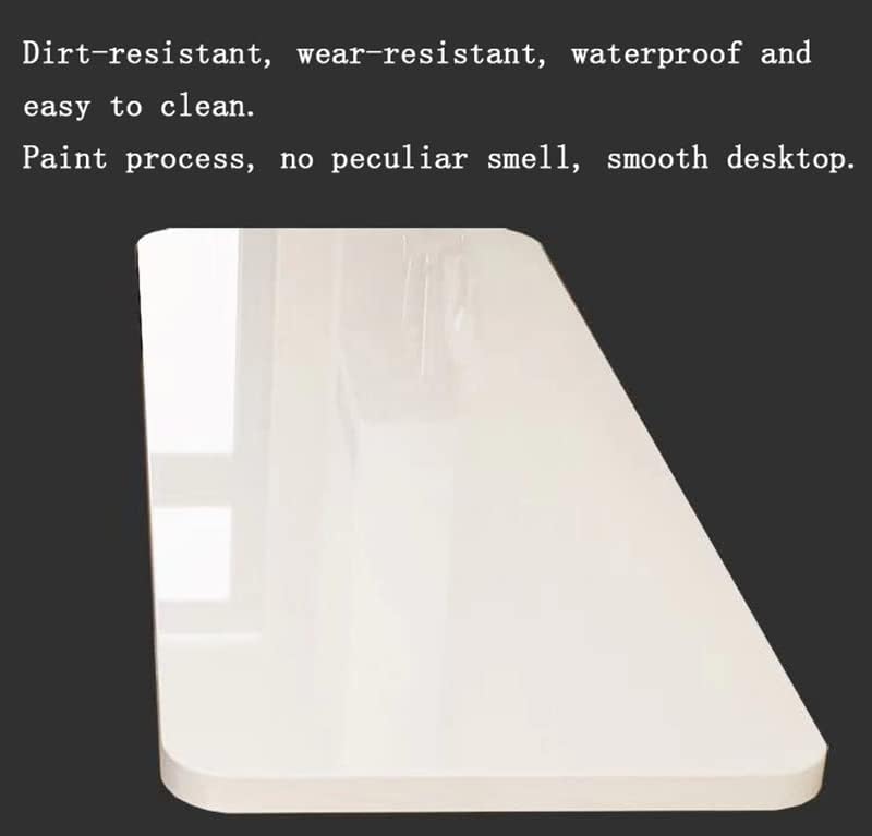 Wall Mounted Folding Table,White Floating Desk for Small