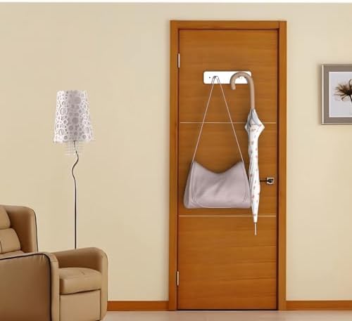 Ironing Board Holder, Ironing Board Hanger Wall Mount for Y or T Shaped, Laundry Rooms Stainless Steel Iron Board Hook with Adjustable Hooks