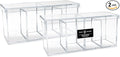 Isaac Jacobs 2-Pack 4-Compartment Clear Acrylic Organizers by IsaacJacobs