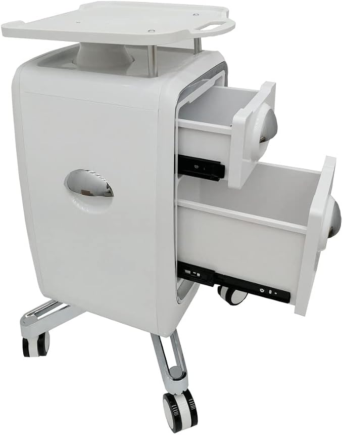 2 Drawers Mobile Trolley Cart for Ultrasound Imaging Scanner Beauty Storage - Image 5