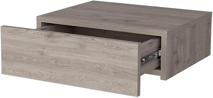 Vienna 1-Drawer Manufactured Wood Floating Nightstand, Light Gray - Image 6