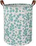 Laundry Baskets,Canvas Fabric Laundry Hamper,Collapsible Toy Storage Organizer Bins,Gift Basket for Bedroom, Clothes, Nursery,Kids,Boys (Eucalyptus leaves)