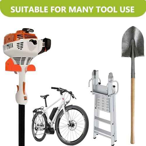 Garage Organizer Grass Trimmer Rack Heavy Duty Weed Eater Hanger Trimmer Hanger Garden Power Tool Hanger for Grass Trimmer, Hedge Trimmer, Garage Trimmer Garden Tools