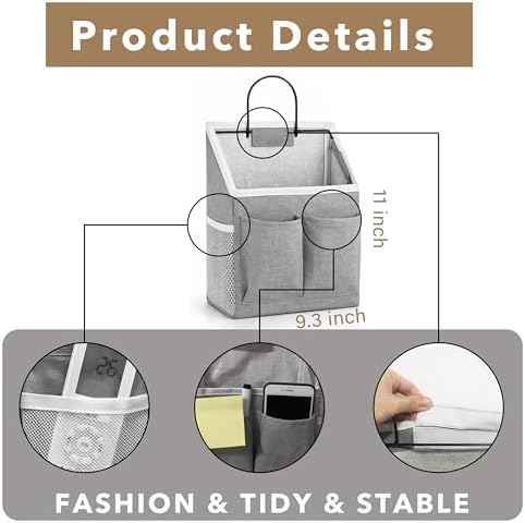 Kanrichu 2pcs Wall Hanging Storage Bag, Wall Hanging Baskets for