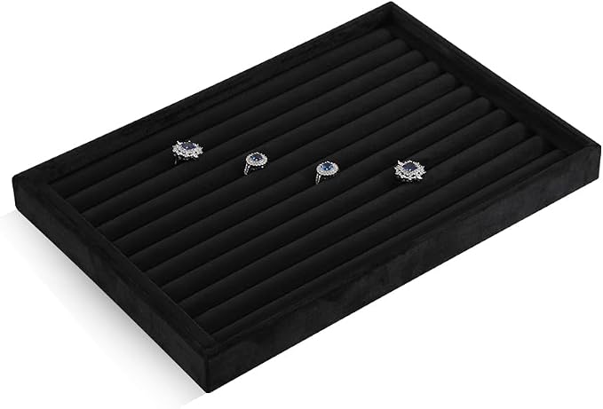 Ring Display Tray, Velvet Jewelry Trays, Premium Ring Organizer, Luxury Stud by Yinbeini