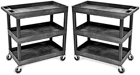 Tubstr 3-Tier Rolling Utility Cart 2-Pack | Each Supports up to 300 lbs. - Image 9