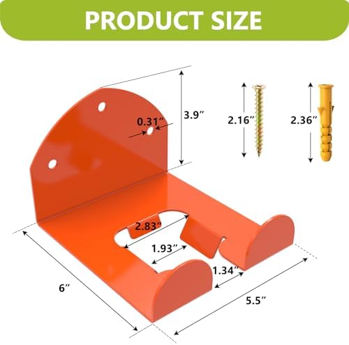 Garage Organizer Grass Trimmer Rack Heavy Duty Weed Eater Hanger Trimmer Hanger Garden Power Tool Hanger for Grass Trimmer, Hedge Trimmer, Garage Trimmer Garden Tools