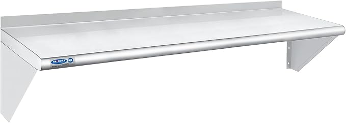 HARDURA Stainless Steel Shelf 14" x 72", 352lb Commercial Shelves Wall Mount by HARDURA