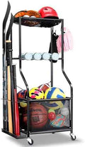 EXTCCT Garage Sports Equipment Organizer, Rolling Ball Storage Cart
