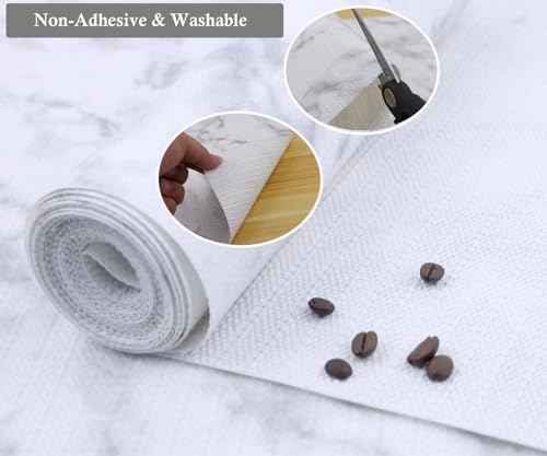 Cabinet Shelf Liners 14 Inch Wide X 20 Ft Non Adhesive Drawer Liner Strong Grip Liner for Pantry Shelves Clost Shelf Refrigerator Kitchen Bathroom Under Sink Non Slip Waterproof Cupboard Mat