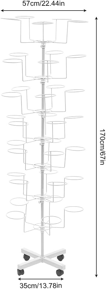 7-Tier Rotating Iron Hat Rack - Image 6