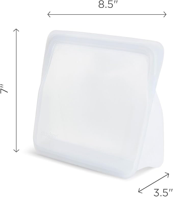 Stasher Silicone Reusable Storage Bag, Stand-Up Mid, Reusable Freezer Bag - Image 6