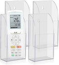 4 Pieces Acrylic Remote Control Holder Clear Wall Mount Media