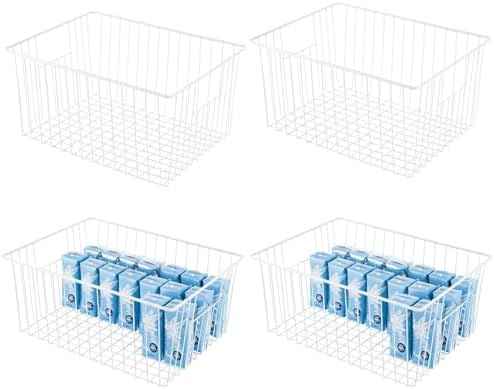Npro 4 Pack Upright Freezer Organizer Bins - Standup Freezer