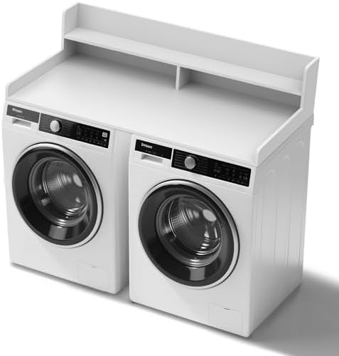 GCCSJ 2-Tier Washer Dryer Countertop 54x27.5" Laundry Machine Topper,White