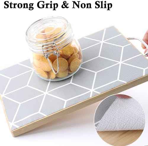 Shelf Liner for Kitchen Cabinets Non Adhesive 15 Inch Wide X 20 Ft Waterproof Cabinet Drawer Liners for Pantry Shelves Non Slip Strong Grip Mat for Closet Bathroom Cupboard Refrigerator Under Sink