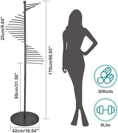 Scarf Rack Freestanding Metal Scarf Display Stand Spiral Hijab Organizer