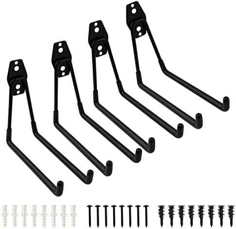 Garage Storage Hooks - 7.5 Inch Long Wall Mount Hanger, Garage Organizer Heavy Duty Utility Hooks for Ladder, Ski, Chairs, Garden Tool, Bulk Items