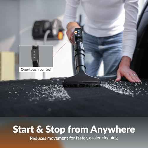Giraffe Tools Grandstorm Retractable Vacuum Cleaner, Garage Mount, Grey