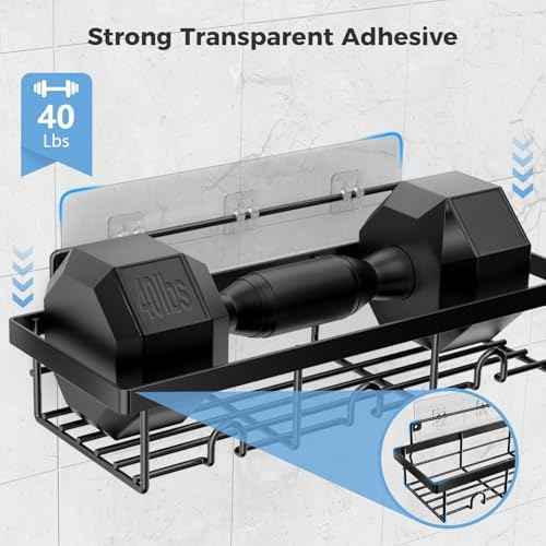 Shower Shelves, Adhesive Shower Caddy Storage Organizer 4-Pack