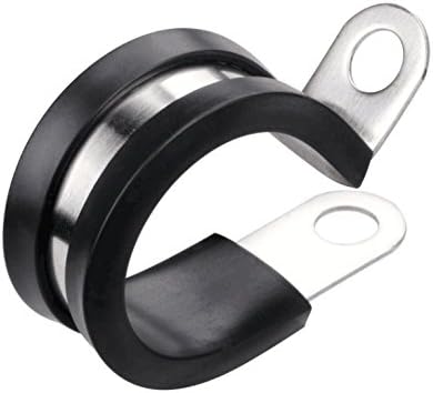 LOKMAN 20 Pack 7/8 Inch Stainless Steel Cable Clamp, Rubber Cushioned Insulated by LOKMAN