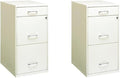 Scranton & Co Set of 2 18" D 3-Drawer Metal Filing Cabinet by Unknown
