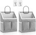 Kanrichu 2pcs Wall Hanging Storage Bag, Wall Hanging Baskets for