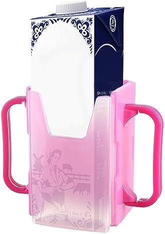 Milk Box Holder, PP Milk Box Cup Holder, No Squeeze Juice Box, Spill Proof Milk Carton Holder, Portable Juice Bag Length Adjustable, Spill Proof Milk Carton Holder for Home, Car, Traveling