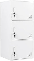 3 Door Metal Locker Steel Storage Cabinet, Office Storage Lockers by iCHENGGD