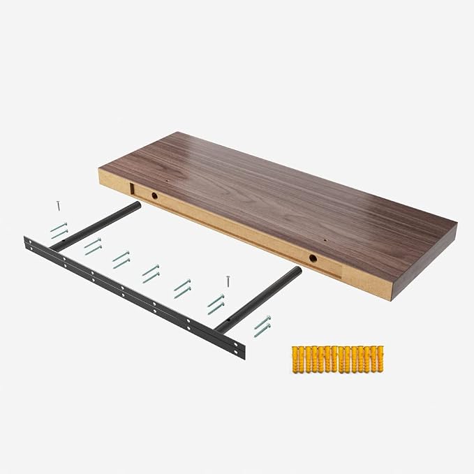 Floating Shelf, 24 in W x 12.75 in D x 2 in H Wooden Floating Wall Shelf - Image 7