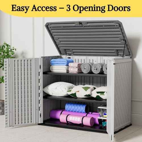 ZZM 4x2.5 FT Outdoor Storage Shed, Resin Waterproof Storage Cabinet