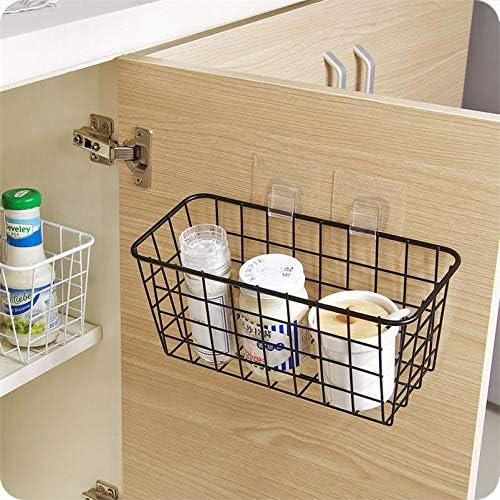 2 Set Adhesive Hanging Wall Basket Inside Cabinet Door Organizer, Wall - Image 9
