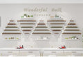 Elegant Wall Mounted Nail Polish Storage Rack Set of 10 Triangular Cosmetic by Unknown